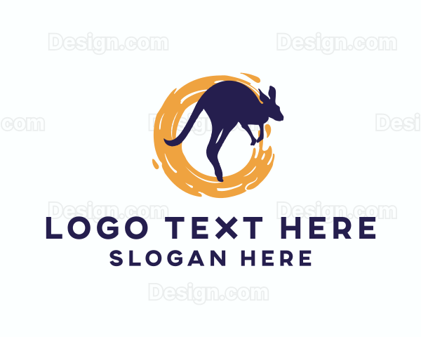 Wild Kangaroo Paint Logo