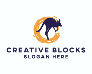 Wild Kangaroo Paint logo design