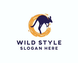 Wild Kangaroo Paint logo design