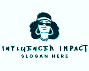 Glitch Hip Hop Woman logo