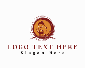 Sumo Wrestler Athlete logo