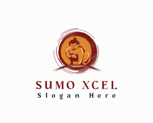 Sumo Wrestler Athlete logo design