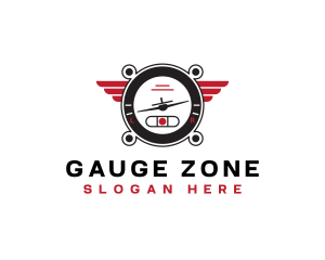 Aviation Airplane Gauge logo design