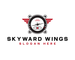 Aviation Airplane Gauge logo design