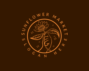 Sparkling Sunflower Floral logo