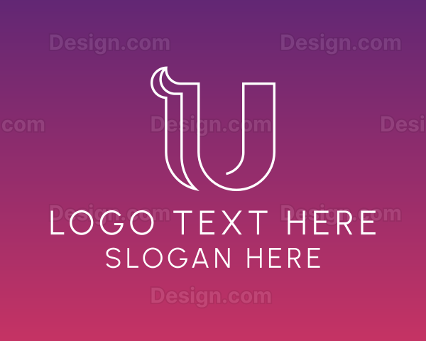 Startup Business Letter U Logo