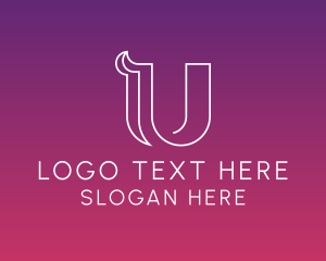 Startup Business Letter U logo