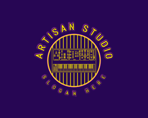 Recording Studio Synthesizer logo design