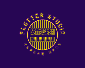 Recording Studio Synthesizer logo design