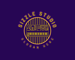 Recording Studio Synthesizer logo design