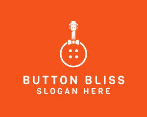 Guitar Button Music logo design