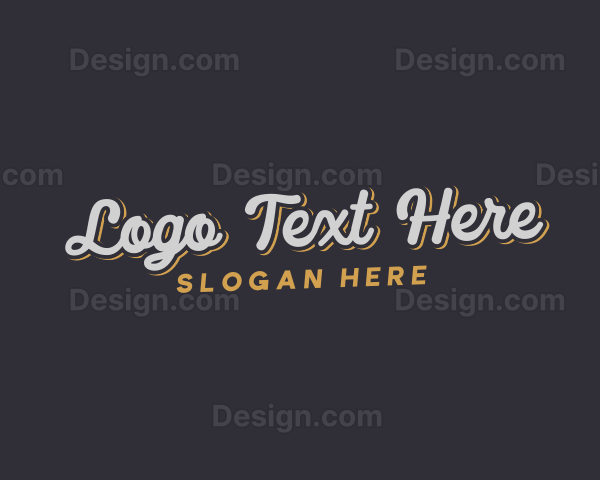 Modern Script Shadow Business Logo