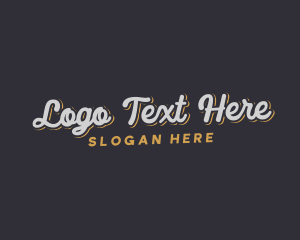 Modern Script Shadow Business logo