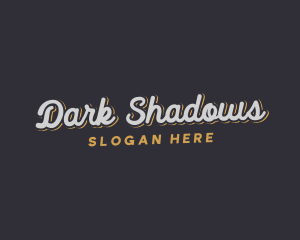 Modern Script Shadow Business logo design