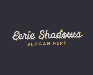 Modern Script Shadow Business logo design