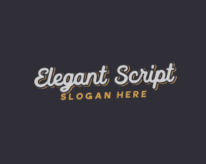 Modern Script Shadow Business logo design