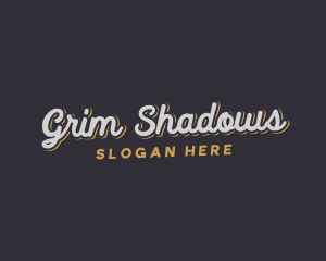 Modern Script Shadow Business logo design