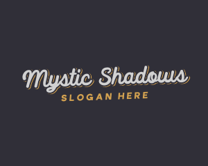 Modern Script Shadow Business logo design