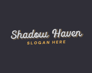 Modern Script Shadow Business logo design