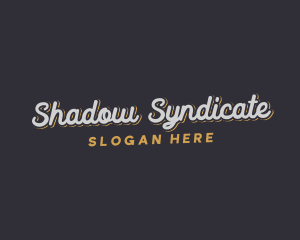 Modern Script Shadow Business logo design