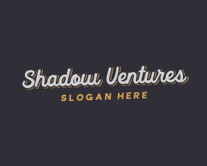 Modern Script Shadow Business logo design