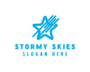 Sky Blue Star logo design