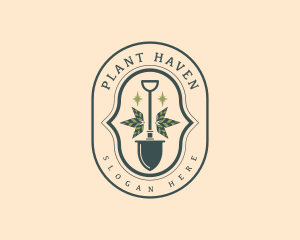 Garden Plant Shovel logo design