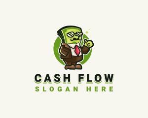 Dollar Sunglasses Cash logo design