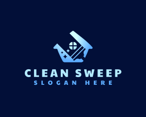 Squeegee Cleaning House logo design