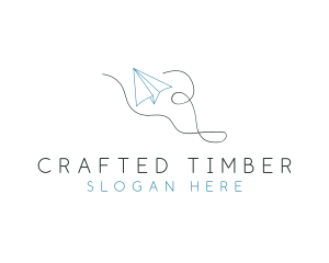 Paper Plane Doodle  logo design