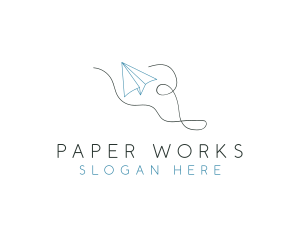 Paper Plane Doodle  logo design