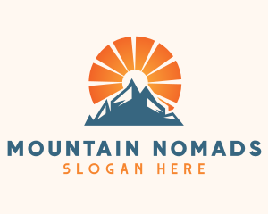 Sunrise Mountain Hiking logo design