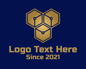 Gold Tech Hexagon Company logo