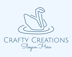 Abstract Origami Swan logo