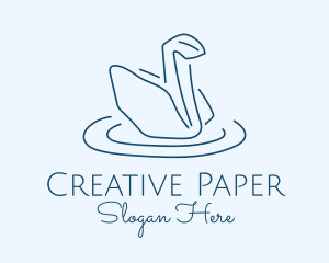 Abstract Origami Swan logo