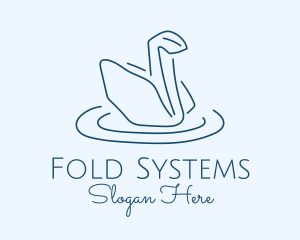Abstract Origami Swan logo