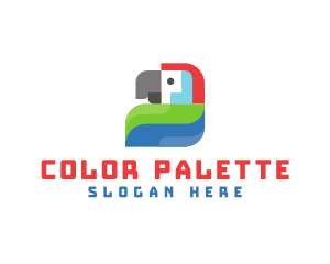 Colorful Pet Parrot  logo design