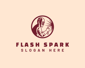 Welding Spark Fabrication logo design