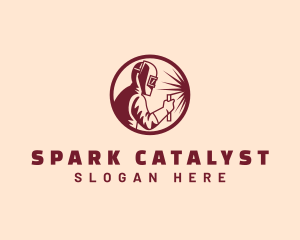 Welding Spark Fabrication logo design