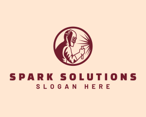 Welding Spark Fabrication logo design