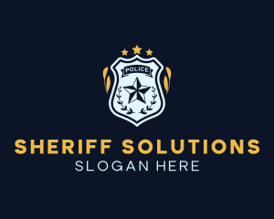 Police Star Badge logo design