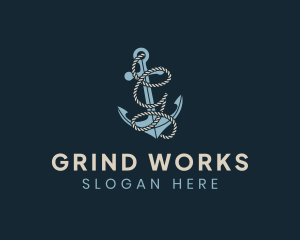 Anchor Rope Letter G logo design