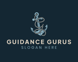 Anchor Rope Letter G logo design