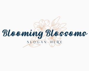 Nature Blossom Flower logo design