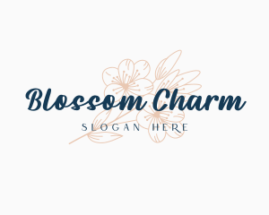 Nature Blossom Flower logo design