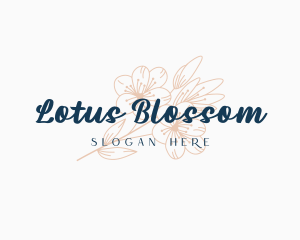 Nature Blossom Flower logo design