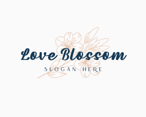 Nature Blossom Flower logo design