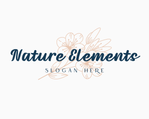 Nature Blossom Flower logo design