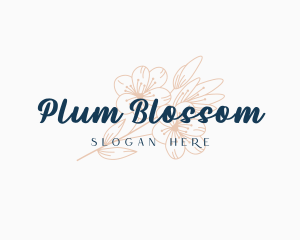 Nature Blossom Flower logo design