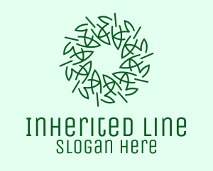 Minimalist Flower Line Art logo design